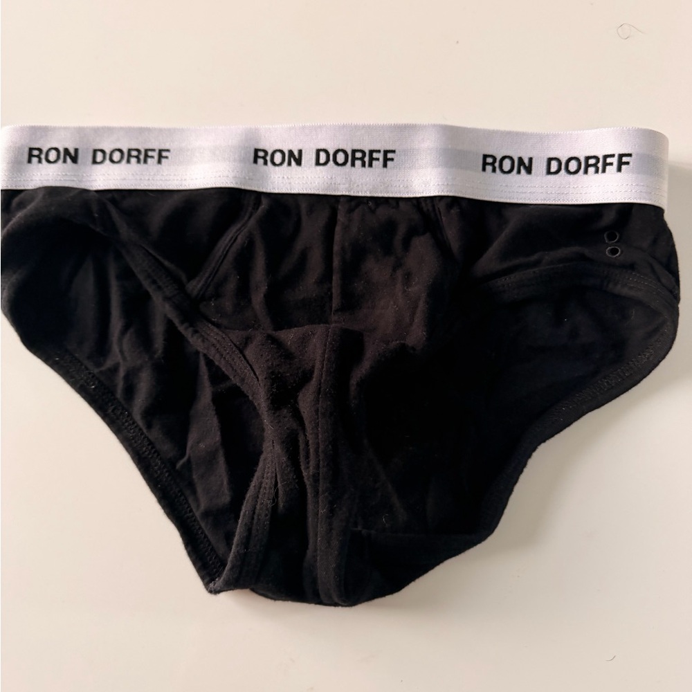 Men's 3-Pack Cotton Briefs — White, Black, Navy Ron Dorff - Picture 8 of 10
